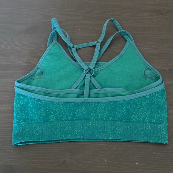 Gymshark Adapt Fleck Seamless Sports Bra Medium Support Jewel Green Size M - Picture 3 of 10